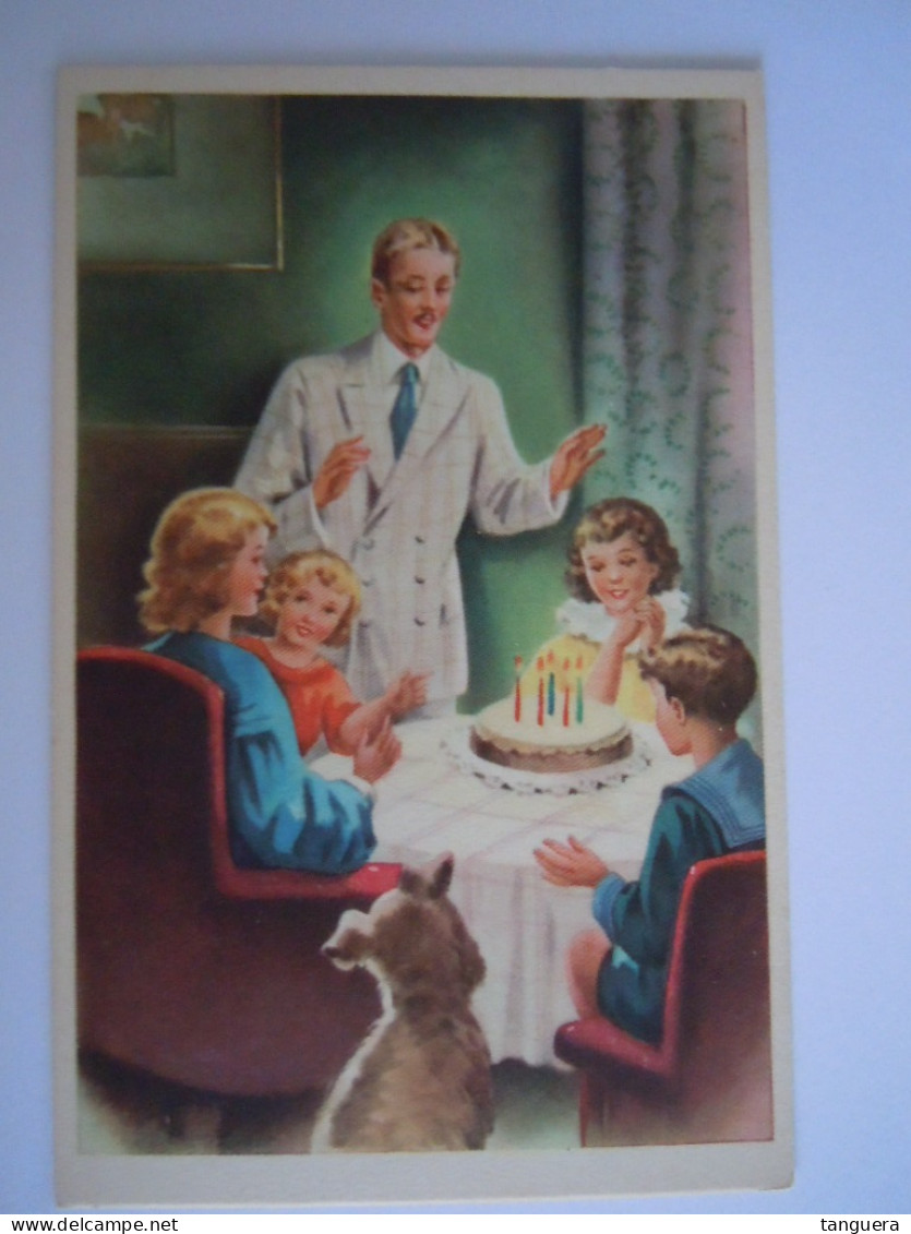 Illustration Zandrino Fête Famille Gateau Chien Feest Familie Taart Hond Edit AR 800/19 Italy - Zandrino