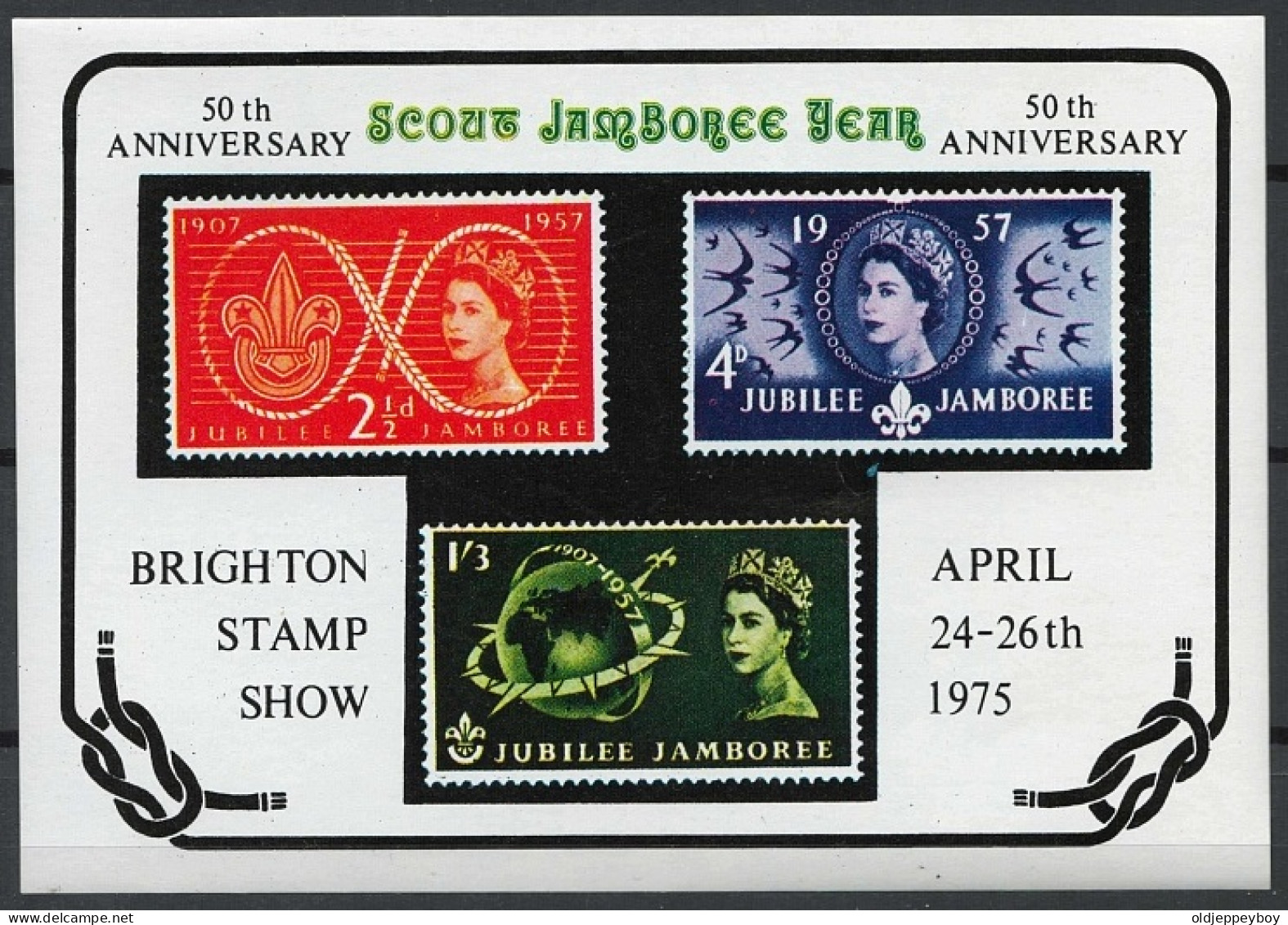 MNH** Jamboree 50TH ANNIVERSARY Great Britain Brighton Stamp Exhibition Pfadfinder VIGNETTE CINDERELLA SCOUTS SCOUTING - Ungebraucht