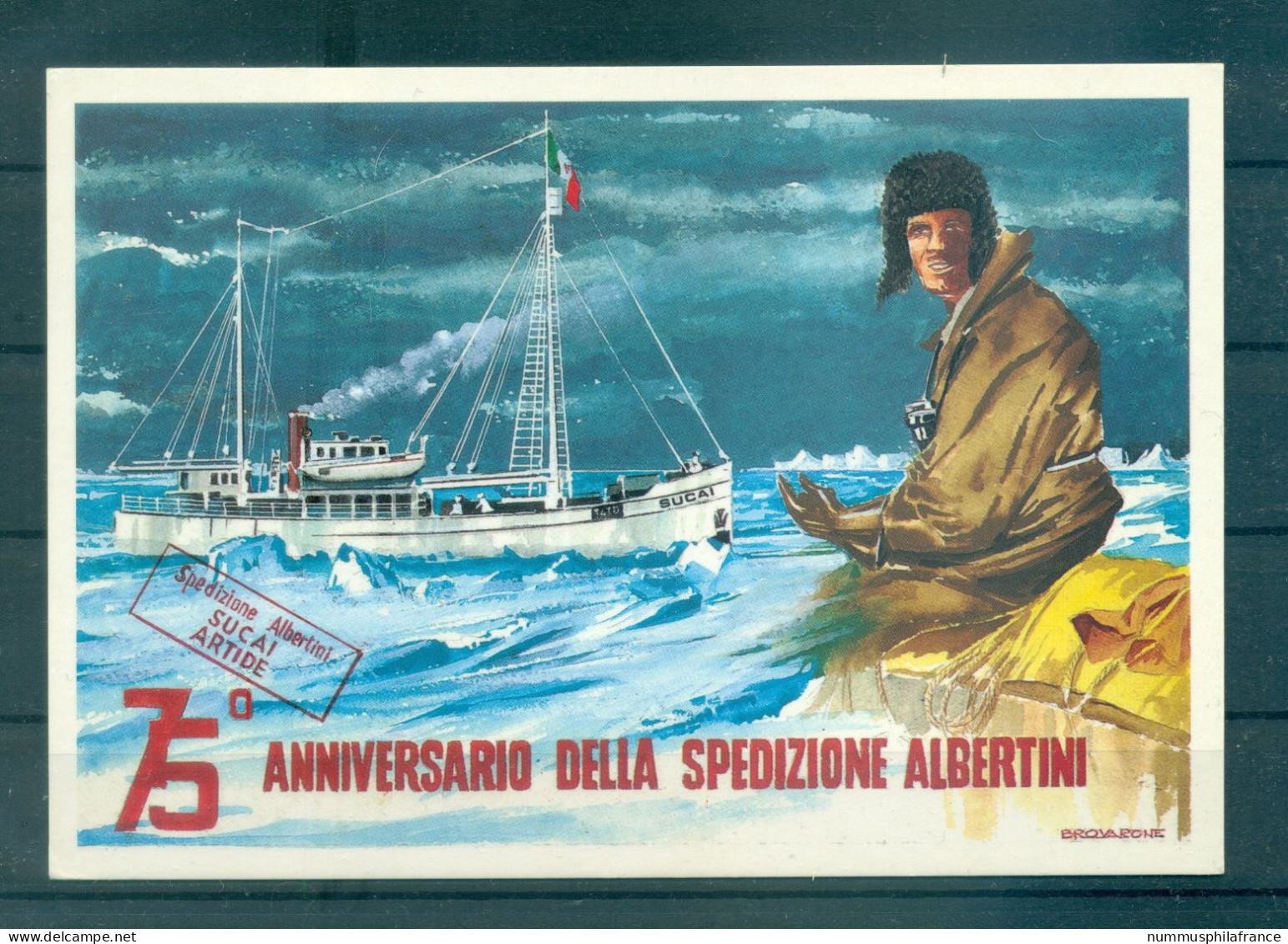 Italie 2004 - Carte Postale  75eme Anniversaire Expédition Albertini - Expéditions Arctiques