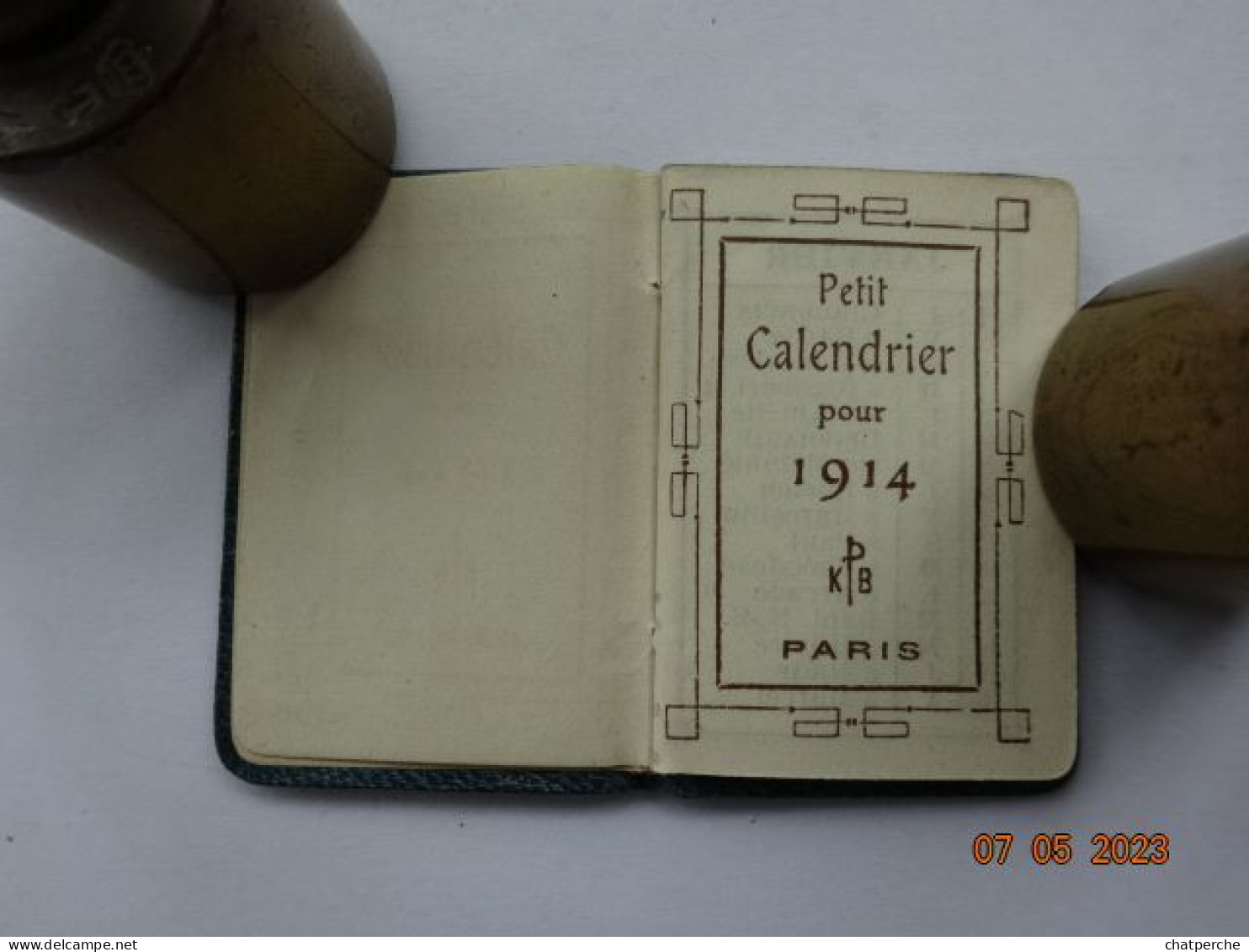 CALENDRIER 1914 COUVERTURE IMITATION CUIR - Petit Format : 1901-20