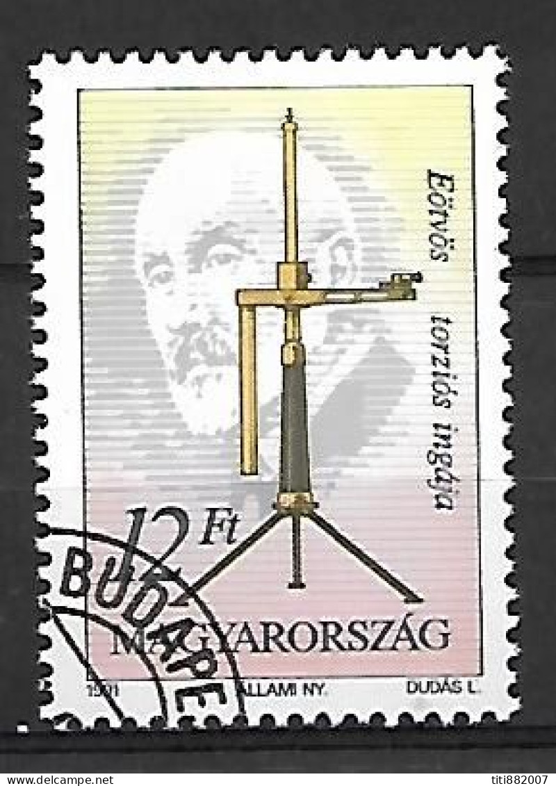 HONGRIE    -   1991 .  Y&T N° 3306 Oblitéré.  Pendule De Torsion De Lorand Eötvös. - Used Stamps