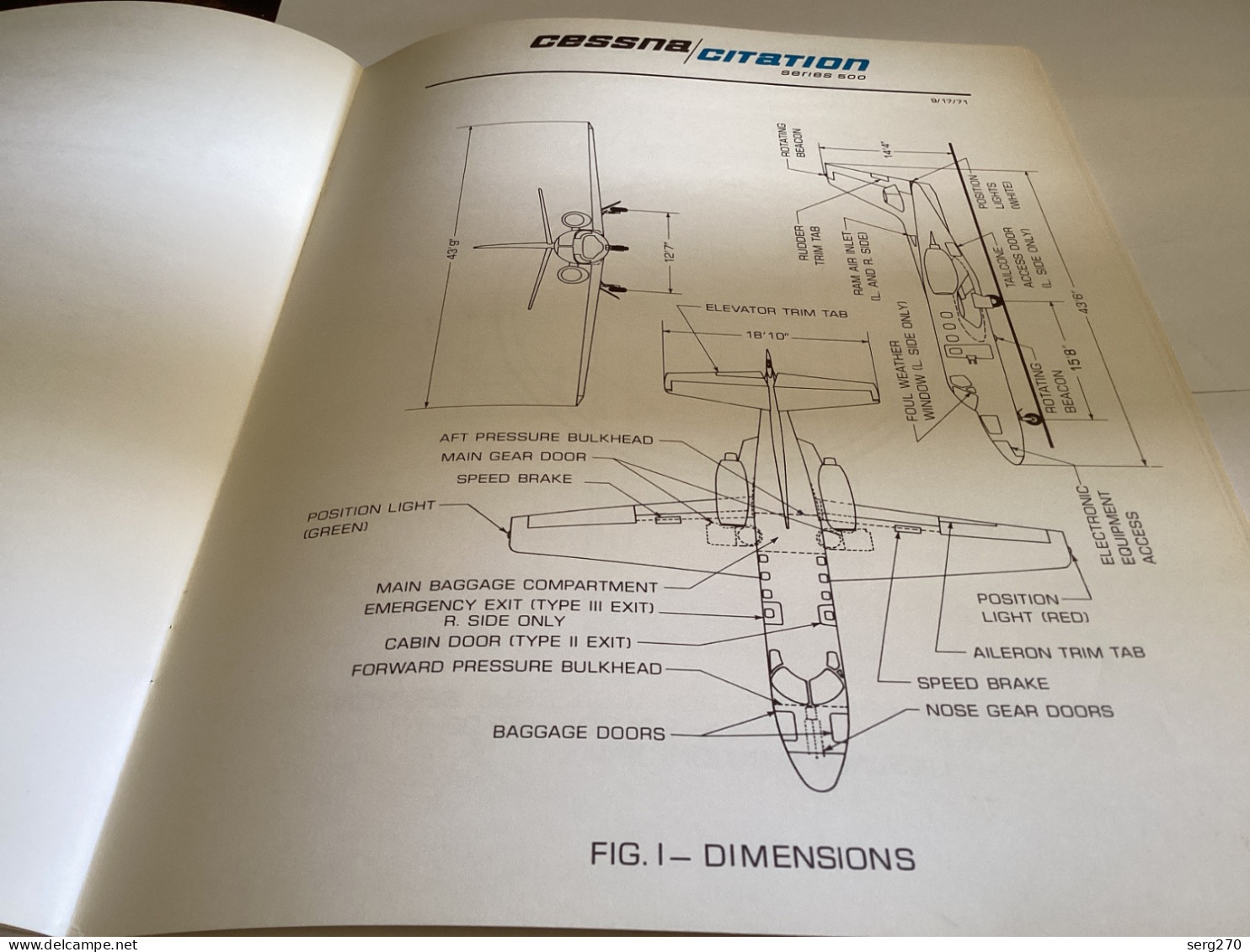 Avion aviation CESSNA  citation series 500SPECIFICATION AND DESCRIPTION