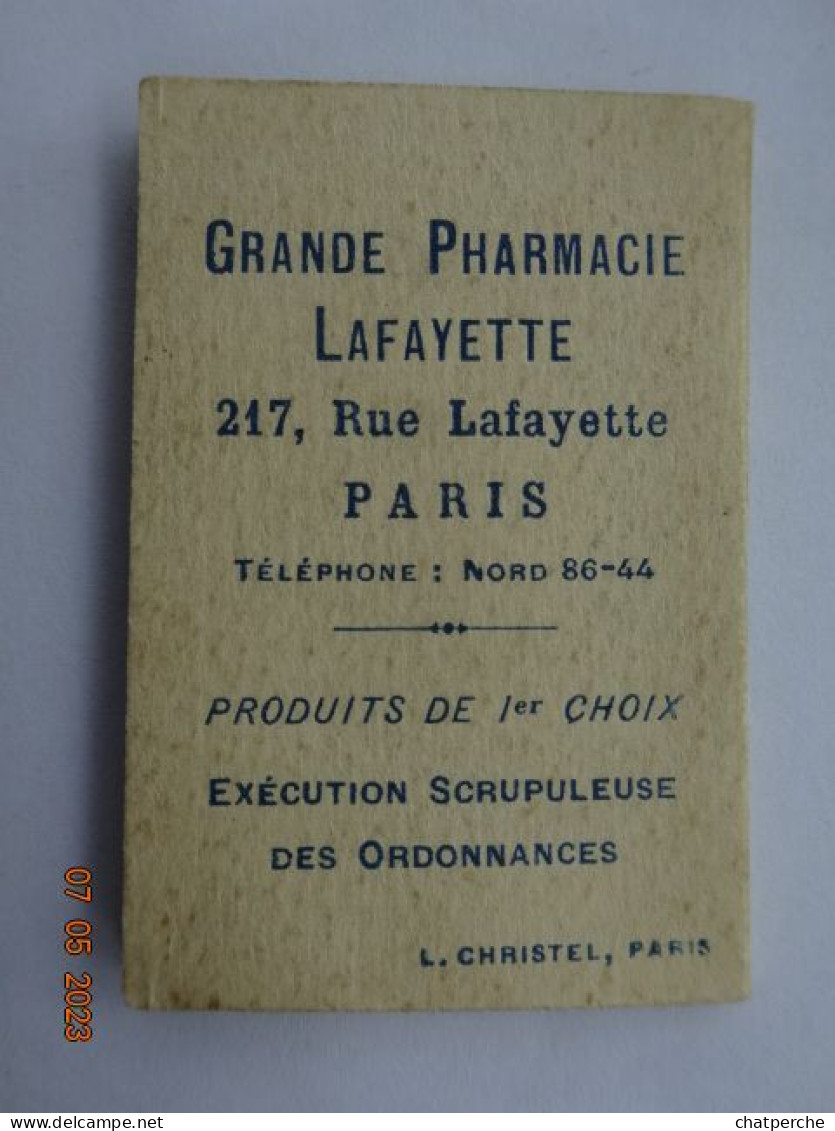 CALENDRIER 1930 MARCHANDE DE FLEURS  GRANDE PHARMACIE LAFAYETTE PARIS - Petit Format : 1921-40