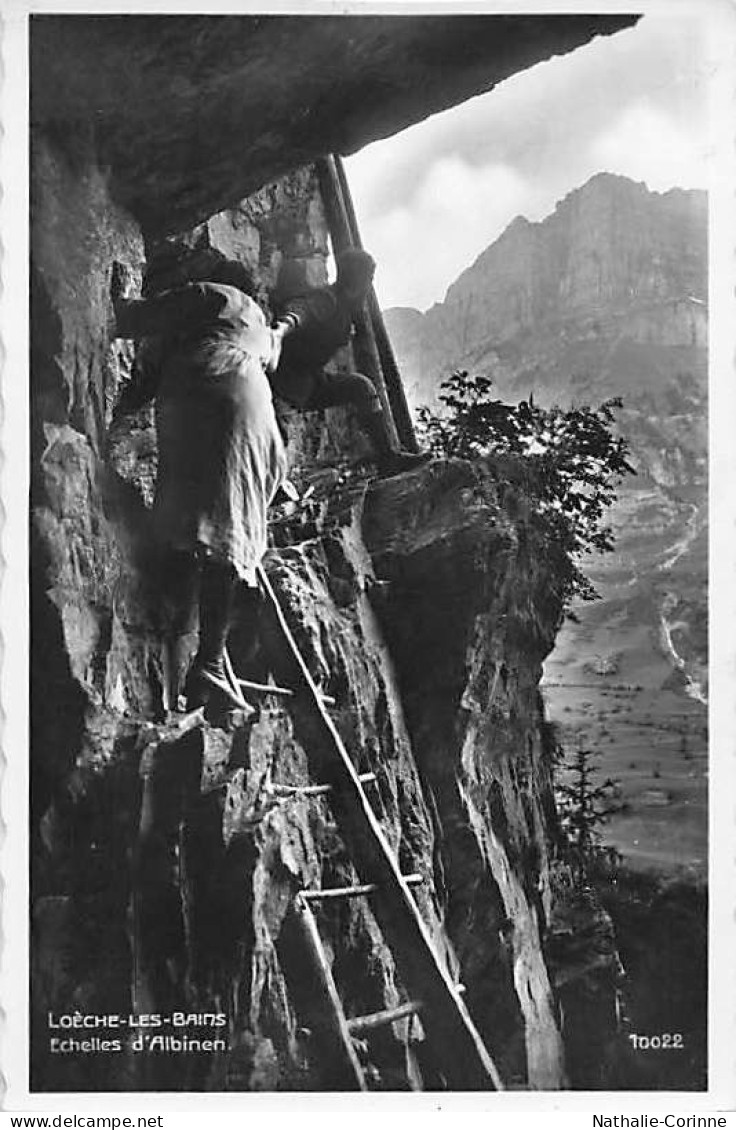 Loèche-Les-Bains, Echelles D'Albinen - Femme, Montagnard, Falaise Vertigineuse -Valais Suisse - Loèche