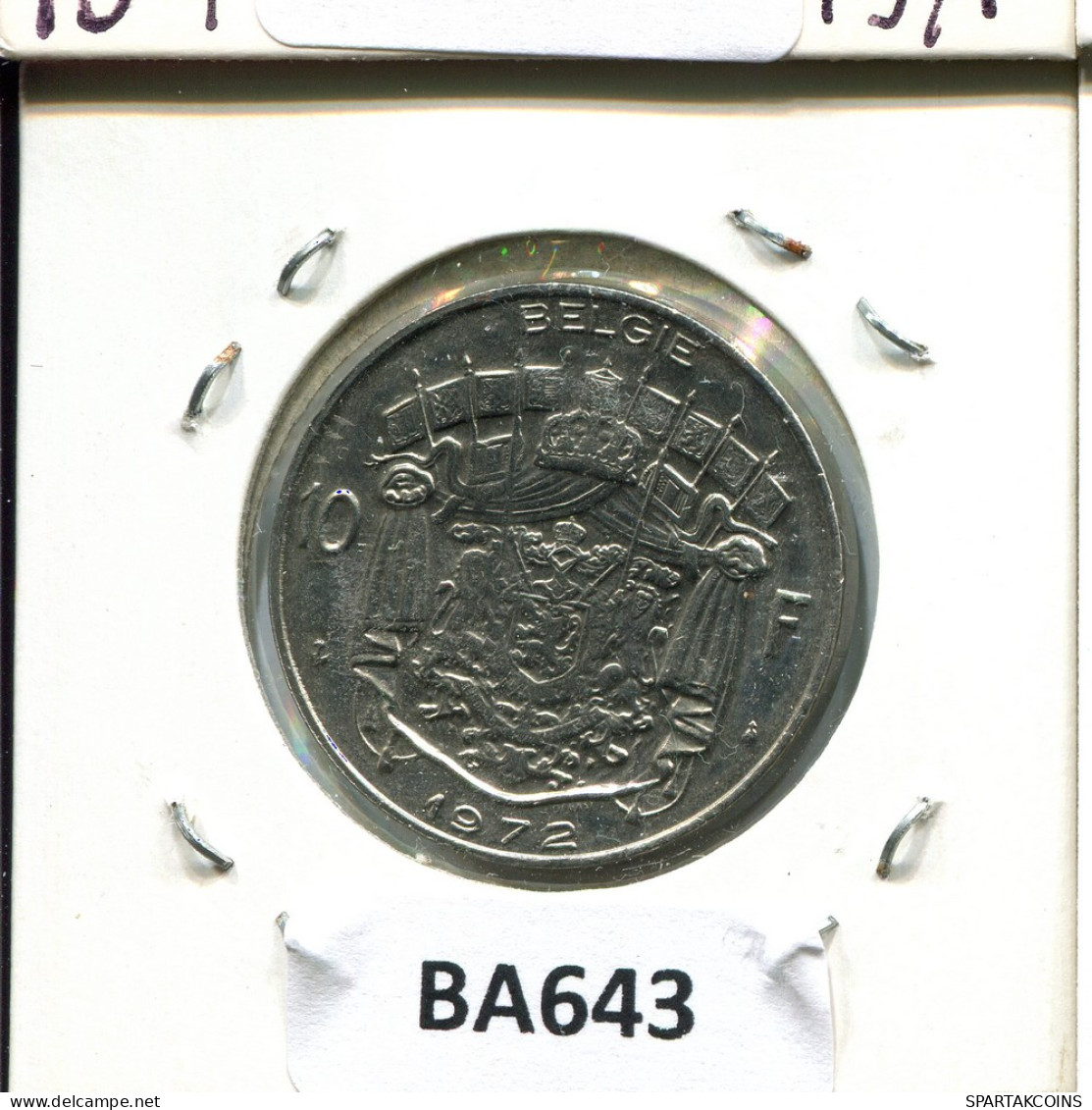 10 FRANCS 1972 DUTCH Text BÉLGICA BELGIUM Moneda #BA643.E - 10 Francs