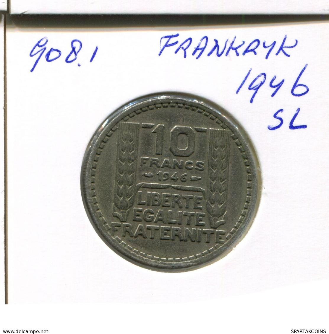10 FRANCS 1946 FRANCIA FRANCE Moneda #AN413.E - 10 Francs