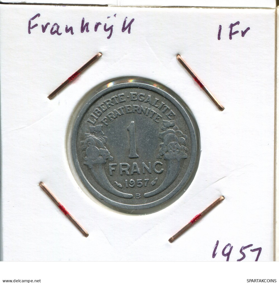 1 FRANC 1957 B FRANCIA FRANCE Moneda #AM555.E - 1 Franc