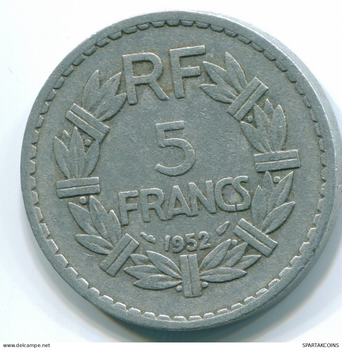 5 FRANCS 1952 FRANCIA FRANCE Moneda KEY DATE Low Mintage #FR1016.69.E - 5 Francs