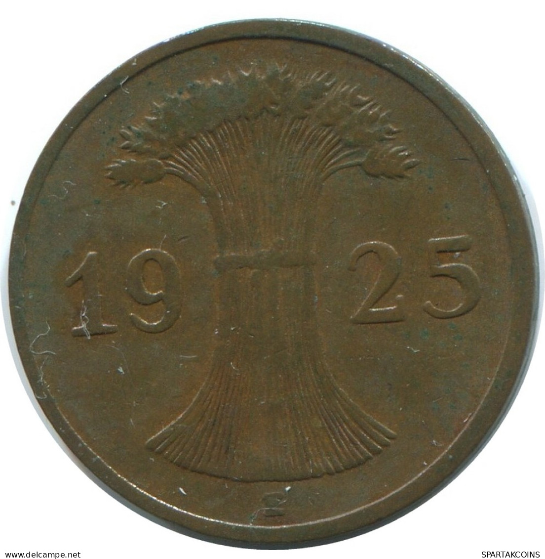1 REICHSPFENNIG 1925 E ALEMANIA Moneda GERMANY #AE215.E - 1 Renten- & 1 Reichspfennig