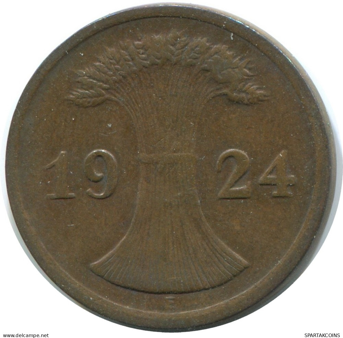 2 RENTENPFENNIG 1924 E ALEMANIA Moneda GERMANY #AE274.E - 2 Rentenpfennig & 2 Reichspfennig