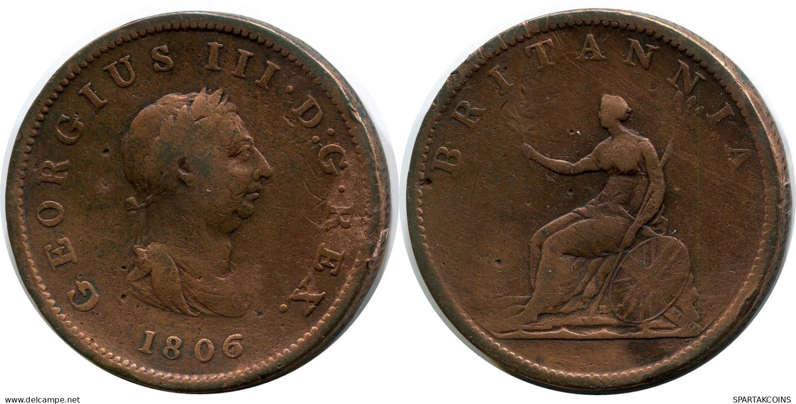 PENNY 1806 UK GBAN BRETAÑA GREAT BRITAIN Moneda #AN486.E - C. 1 Penny