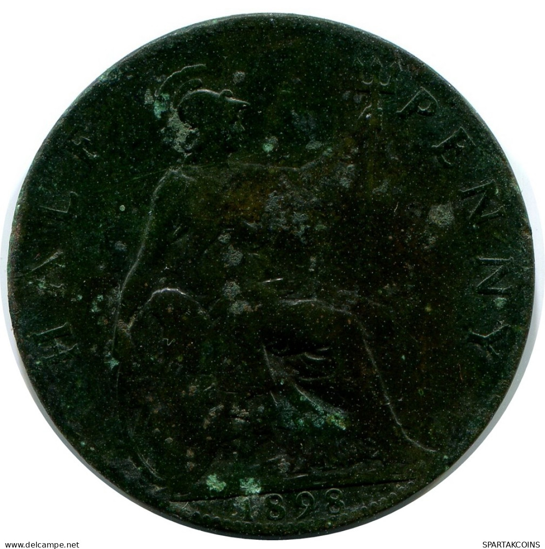 HALF PENNY 1898 UK GBAN BRETAÑA GREAT BRITAIN Moneda #AZ611.E - C. 1/2 Penny