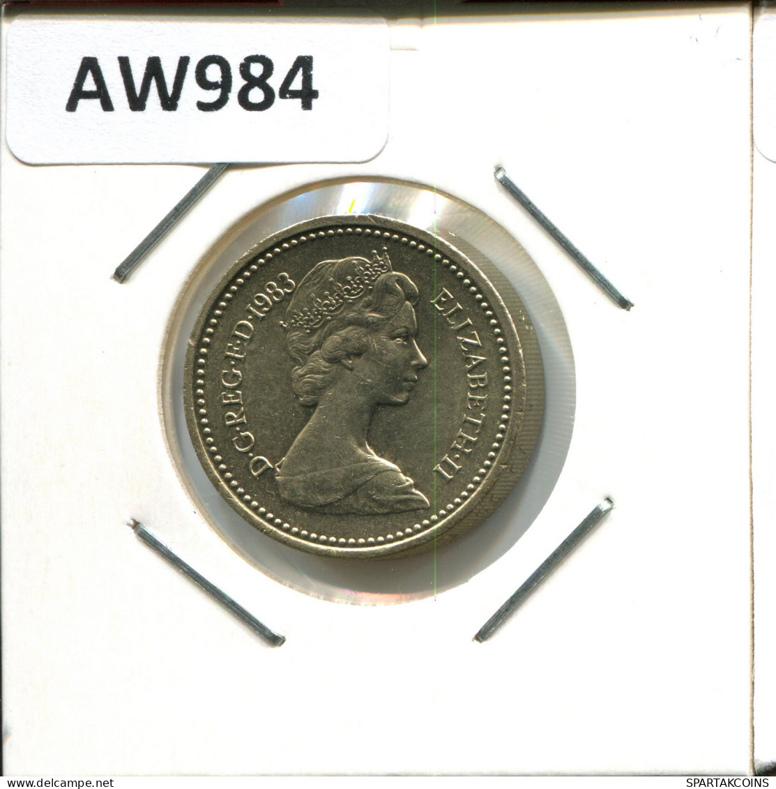 POUND 1983 UK GBAN BRETAÑA GREAT BRITAIN Moneda #AW984.E - 1 Pound