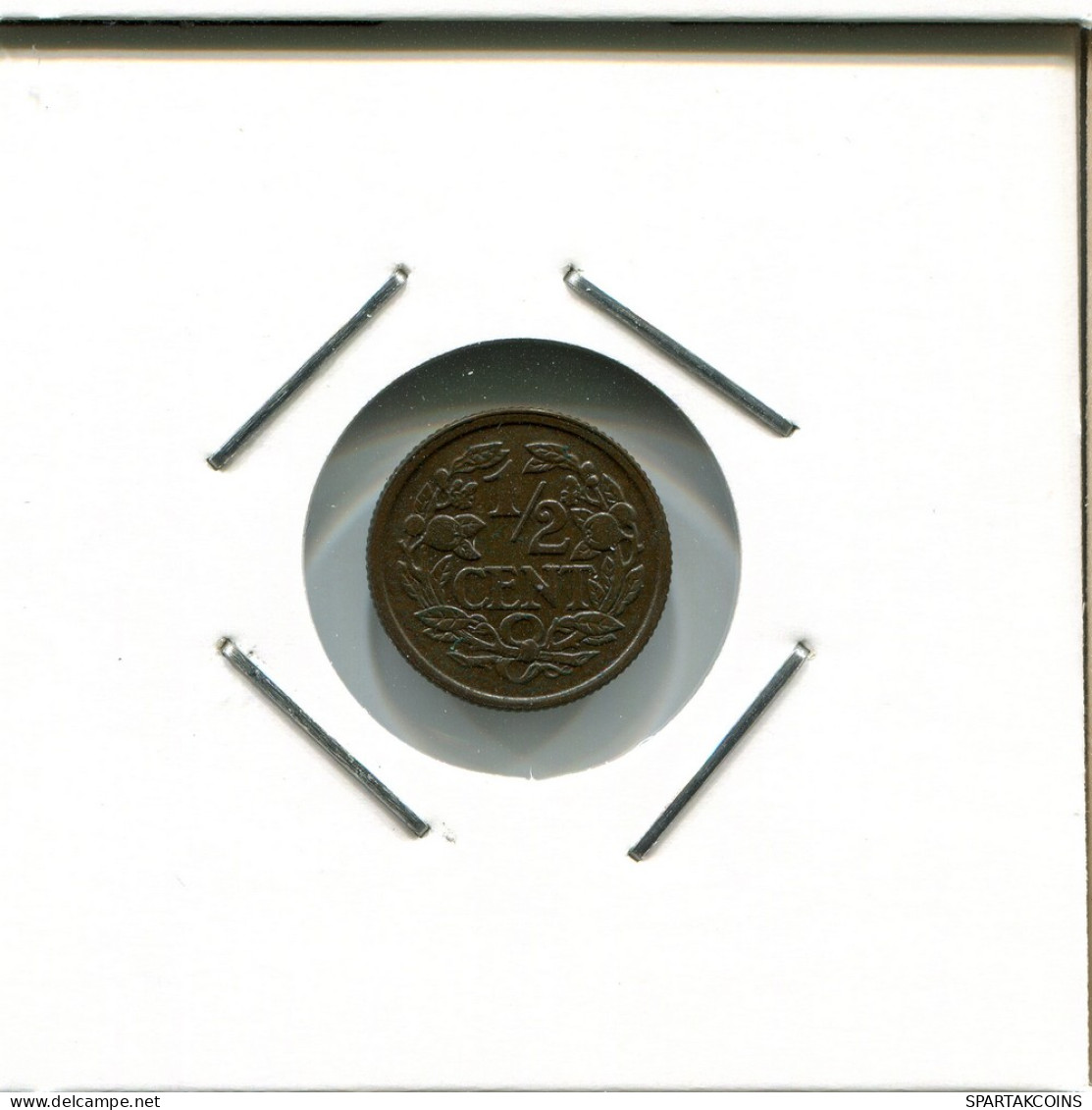 1/2 CENT 1934 NEERLANDÉS NETHERLANDS Moneda #AR709.E - 0.5 Centavos