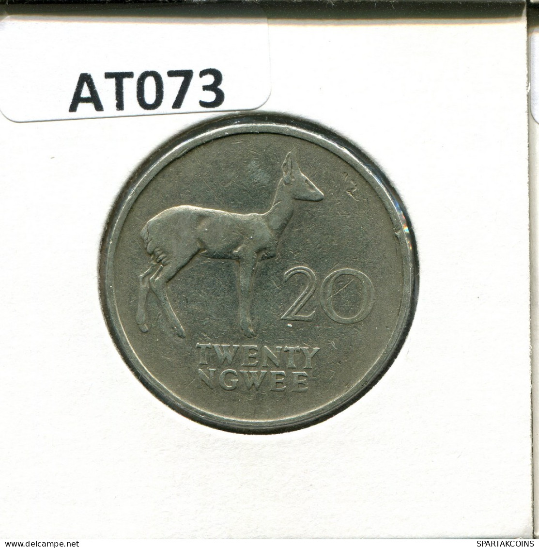 20 NGWEE 1972 ZAMBIA Moneda #AT073.E - Zambia