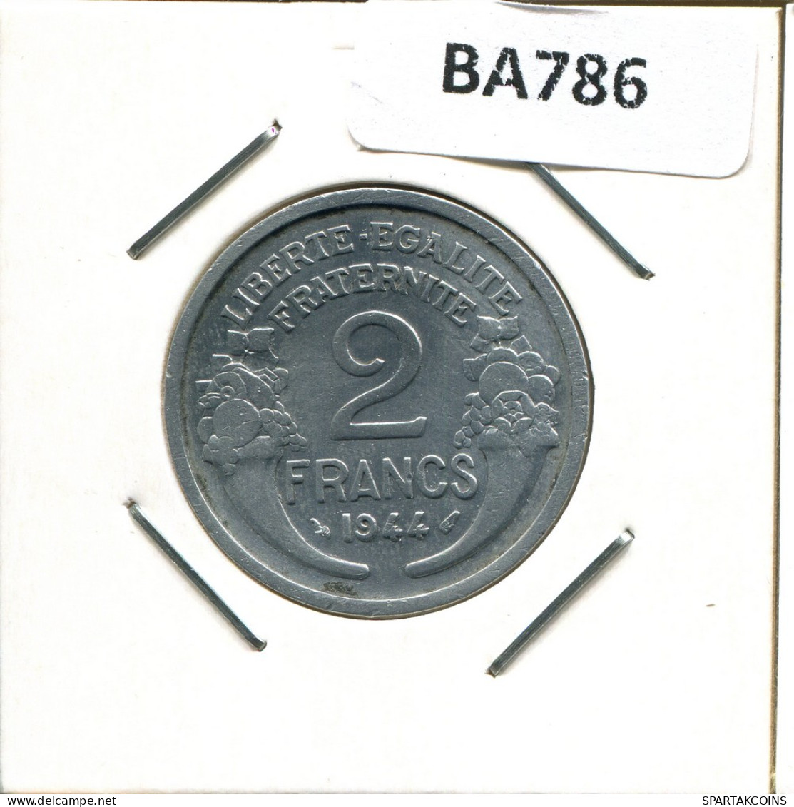 2 FRANCS 1944 FRANCE Pièce Française #BA786.F - 2 Francs