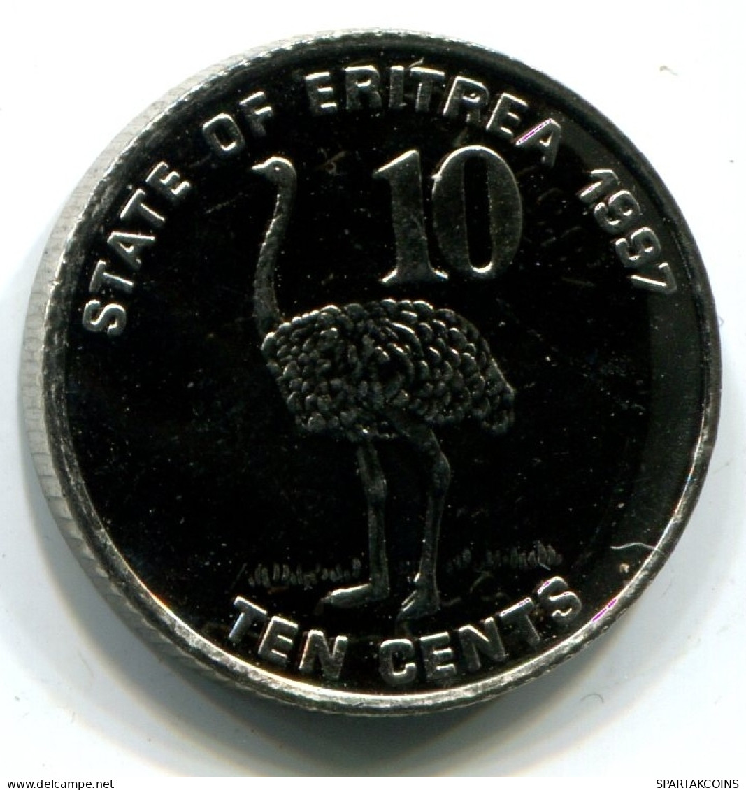 10 CENTS 1997 ÉRYTHRÉE ERITREA UNC Bird Ostrich Pièce #W11334.F - Eritrea