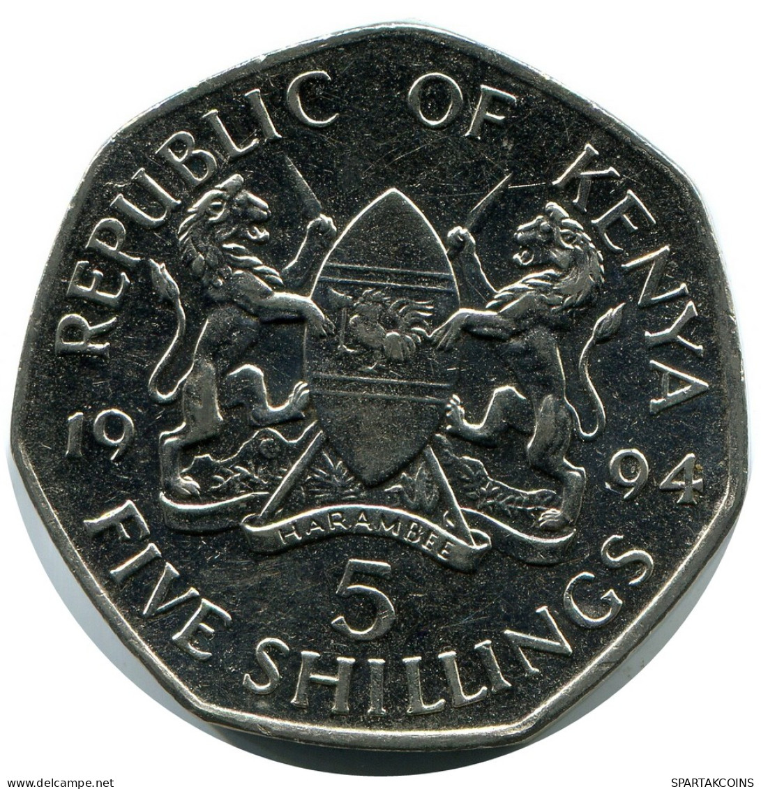 5 SHILLINGS 1994 KENYA Pièce #AZ208.F - Kenya