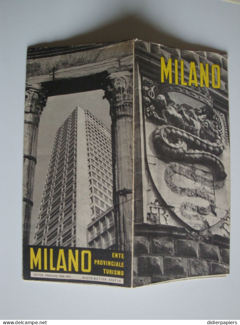 Italie Plan Guide De MILANO Tourisme + Liste Des Hôtels - Europe