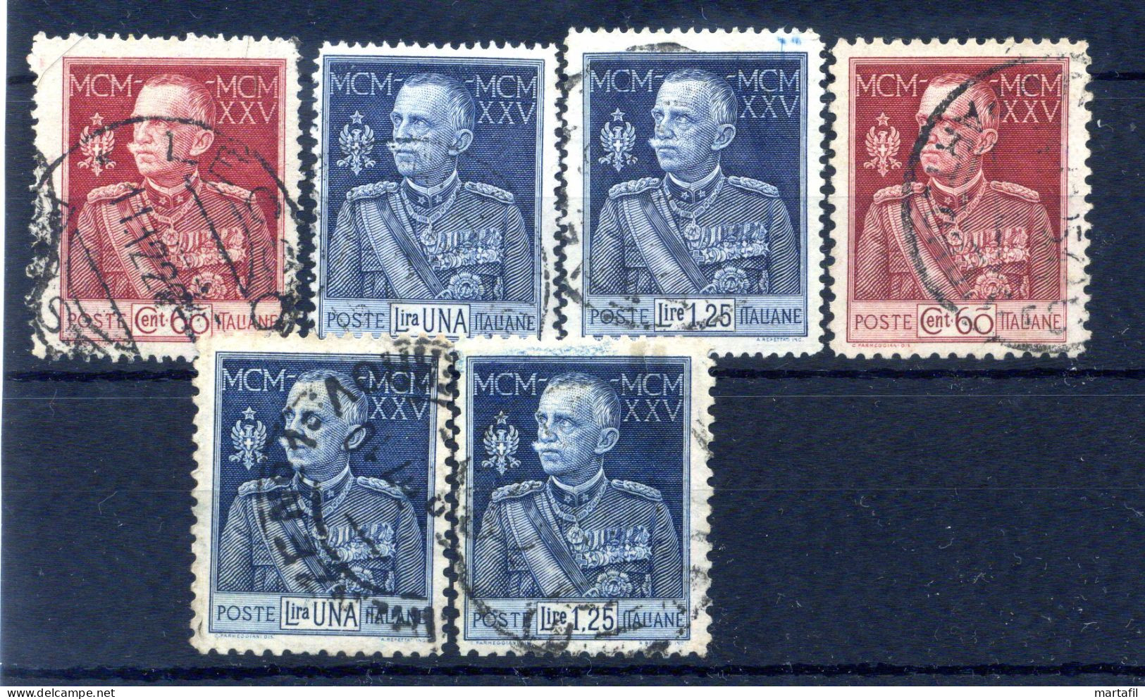 1925-26 REGNO SET 186/191 USATO - Gebraucht