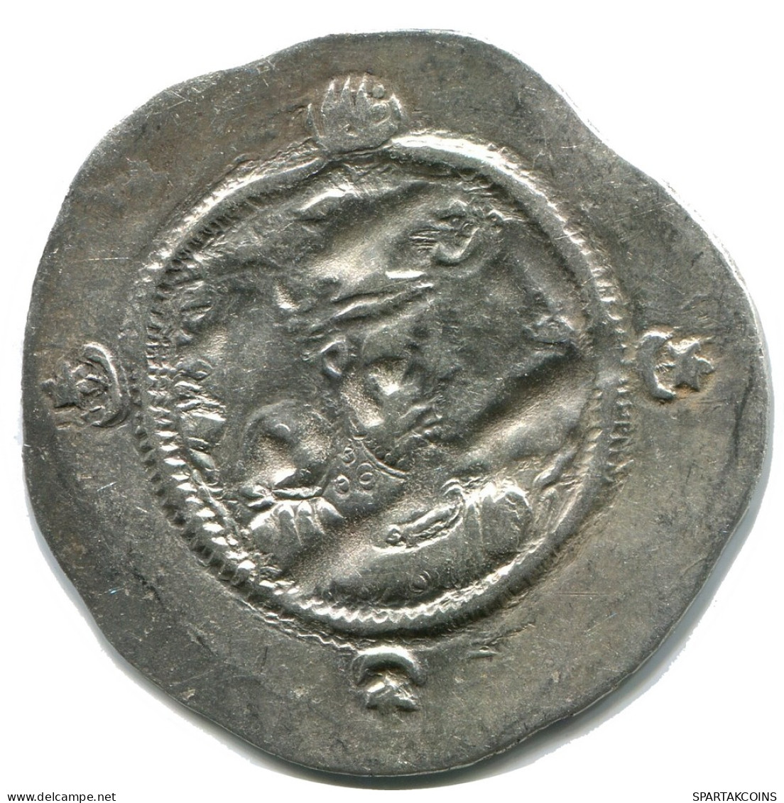 SASSANIAN HORMIZD IV Silver Drachm Mitch-ACW.1073-1099 #AH198.45.F - Orientales