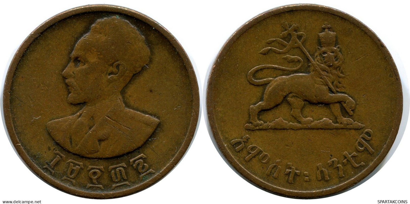 5 CENTS 1943-1944 ÉTHIOPIE ETHIOPIA Pièce #AP877.F - Ethiopië