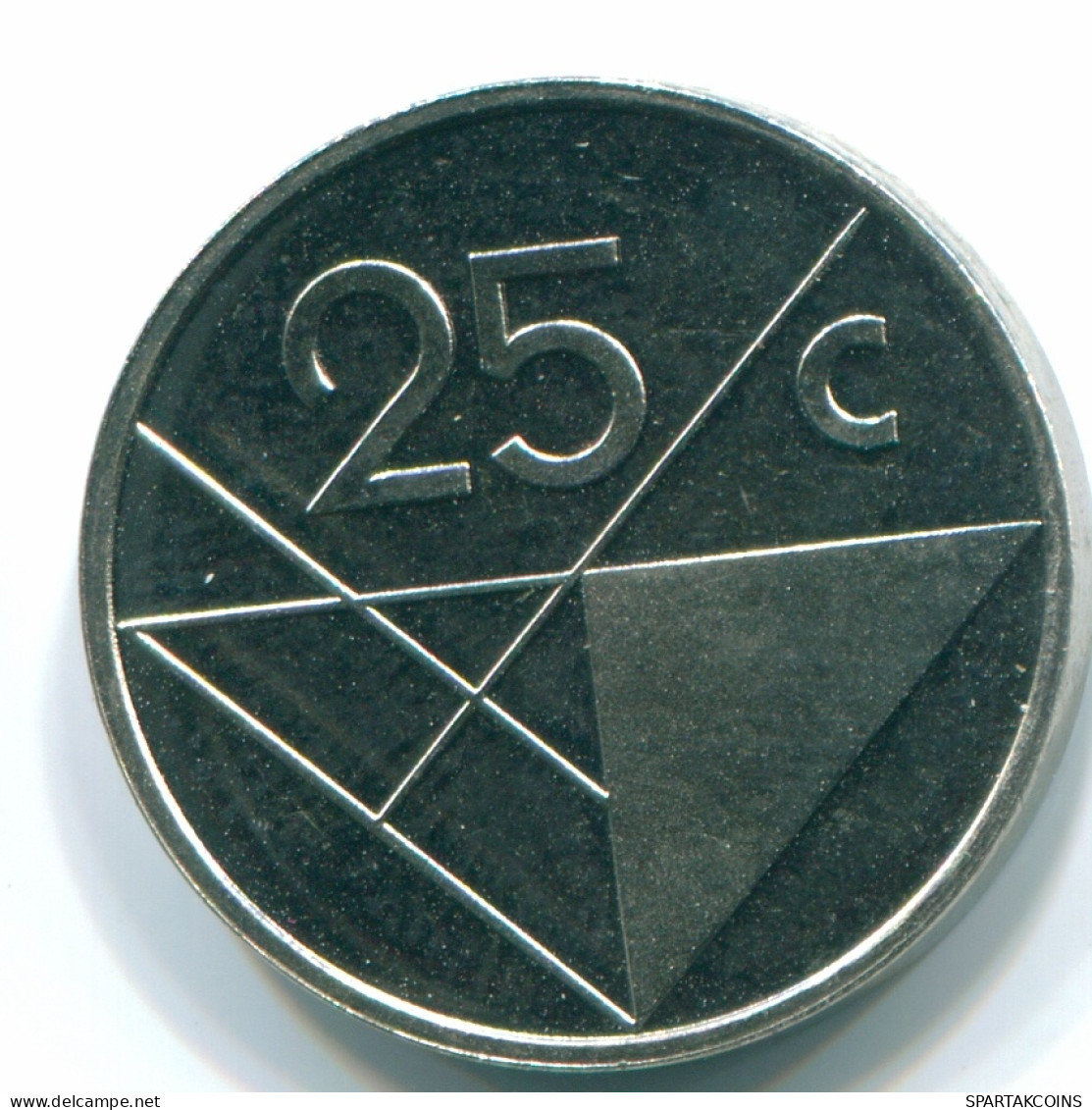 25 CENTS 1990 ARUBA (NÉERLANDAIS NETHERLANDS) Nickel Colonial Pièce #S13637.F - Aruba