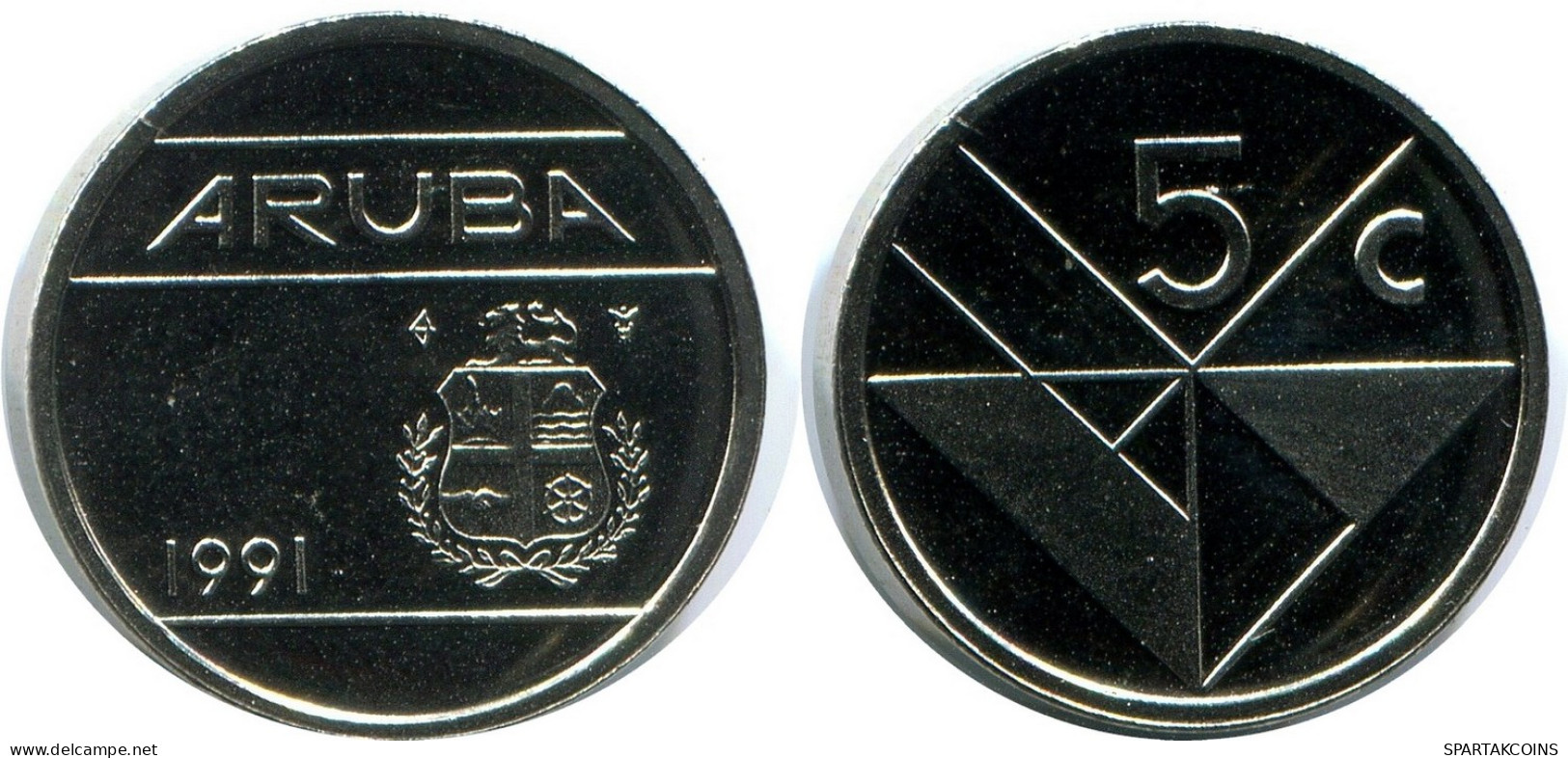 5 CENTS 1991 ARUBA Pièce (From BU Mint Set) #AH112.F - Aruba
