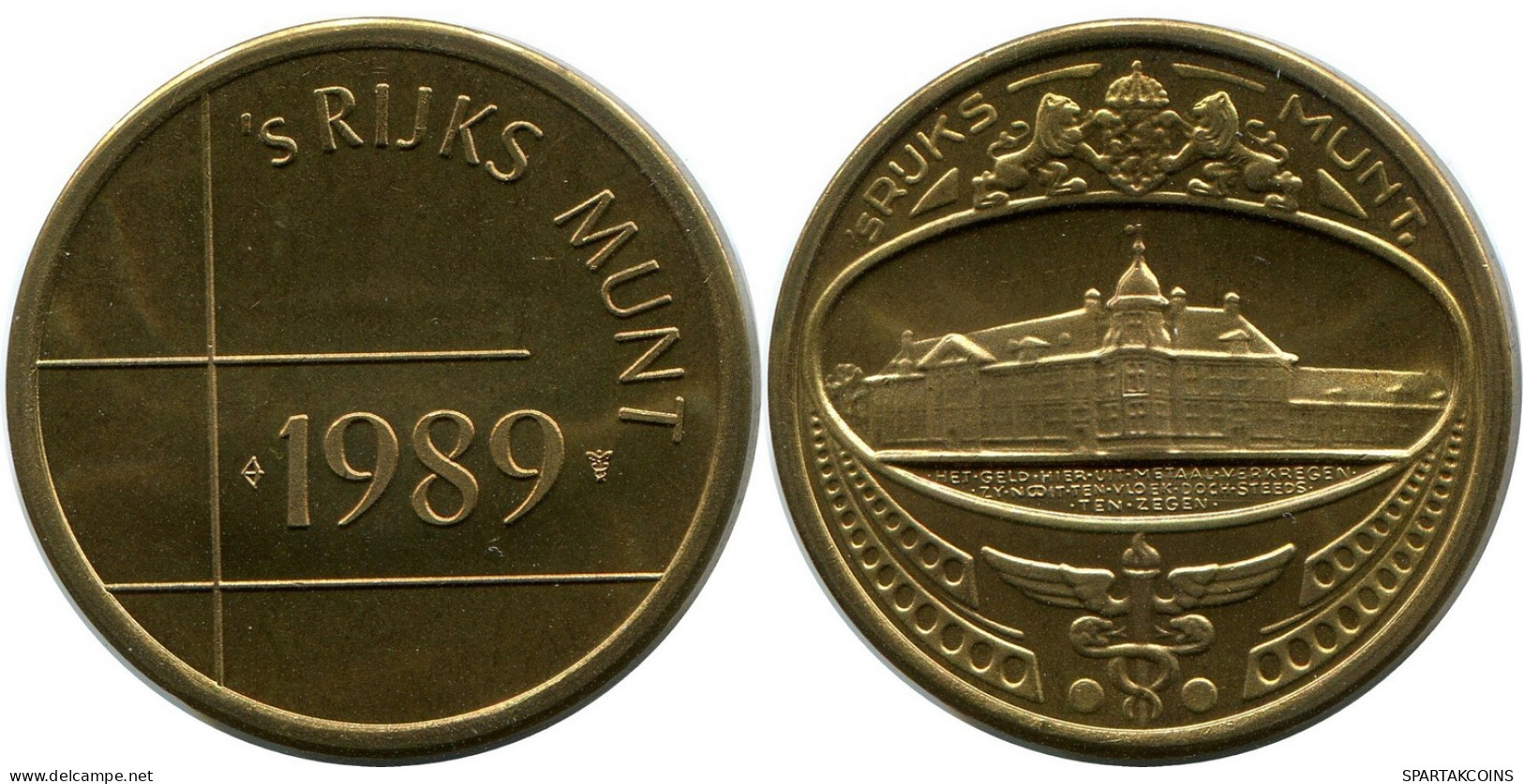 1989 ROYAL DUTCH MINT SET TOKEN NÉERLANDAIS NETHERLANDS MINT (From BU Mint Set) #AH028.F - Nieuwe Sets & Testkits