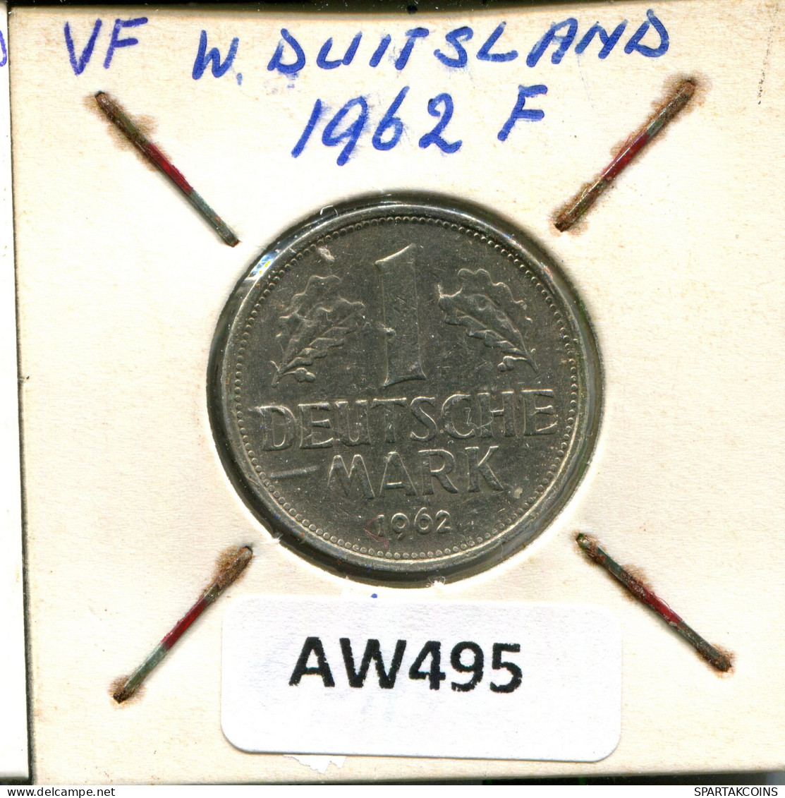 1 DM 1962 F ALLEMAGNE Pièce GERMANY #AW495.F - 1 Mark