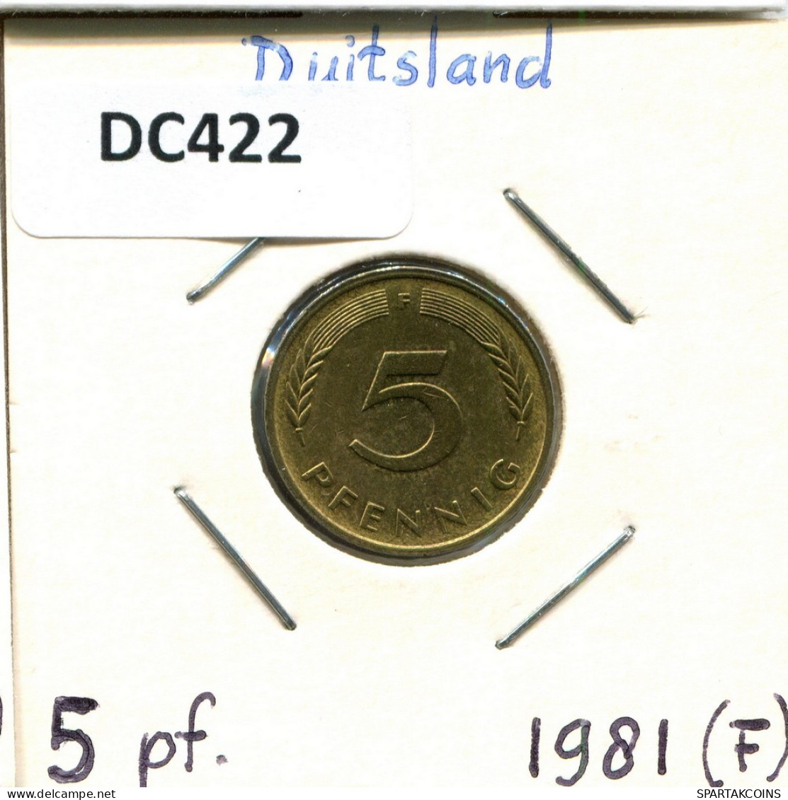 5 PFENNIG 1981 F WEST & UNIFIED GERMANY Coin #DC422.U - 5 Pfennig