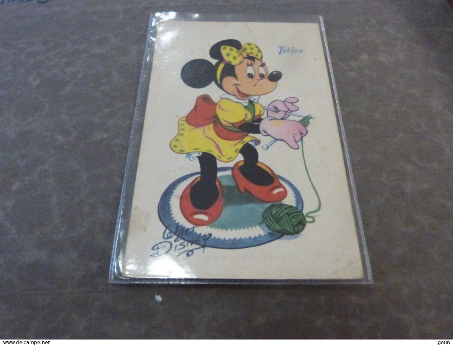 Cpa Fantaisie Style Walt Disney Mickey Mouse  WALT DISNEY  MINNIE MOUSE Chocolat TOBLER - Bandes Dessinées