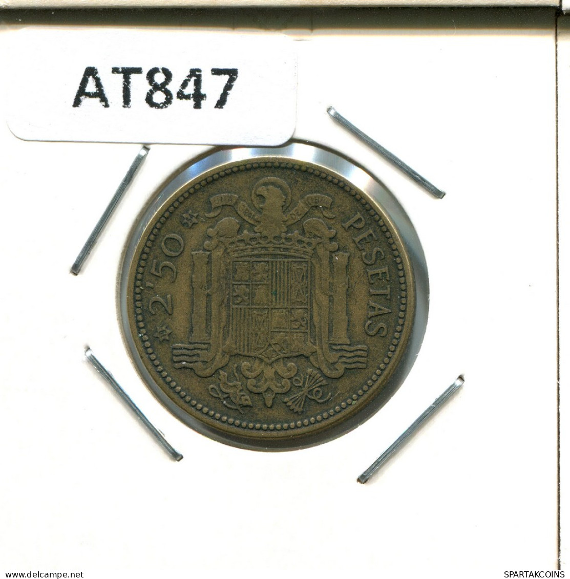 2½ PESETAS 1953 SPAIN Coin #AT847.U - Andere & Zonder Classificatie