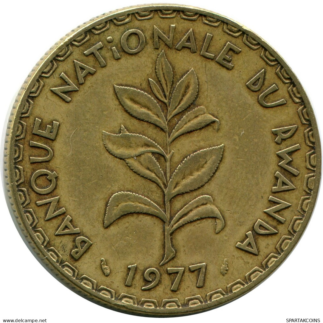 50 FRANCS 1977 RWANDA (RUANDA) Coin #AP929.U - Rwanda