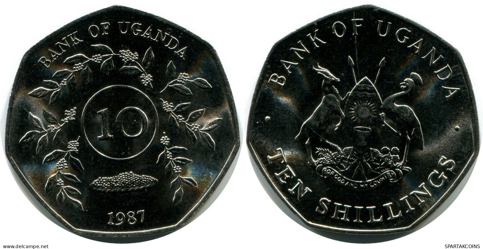 10 SHILLINGS 1987 UGANDA UNC Coin #M10207.U - Oeganda