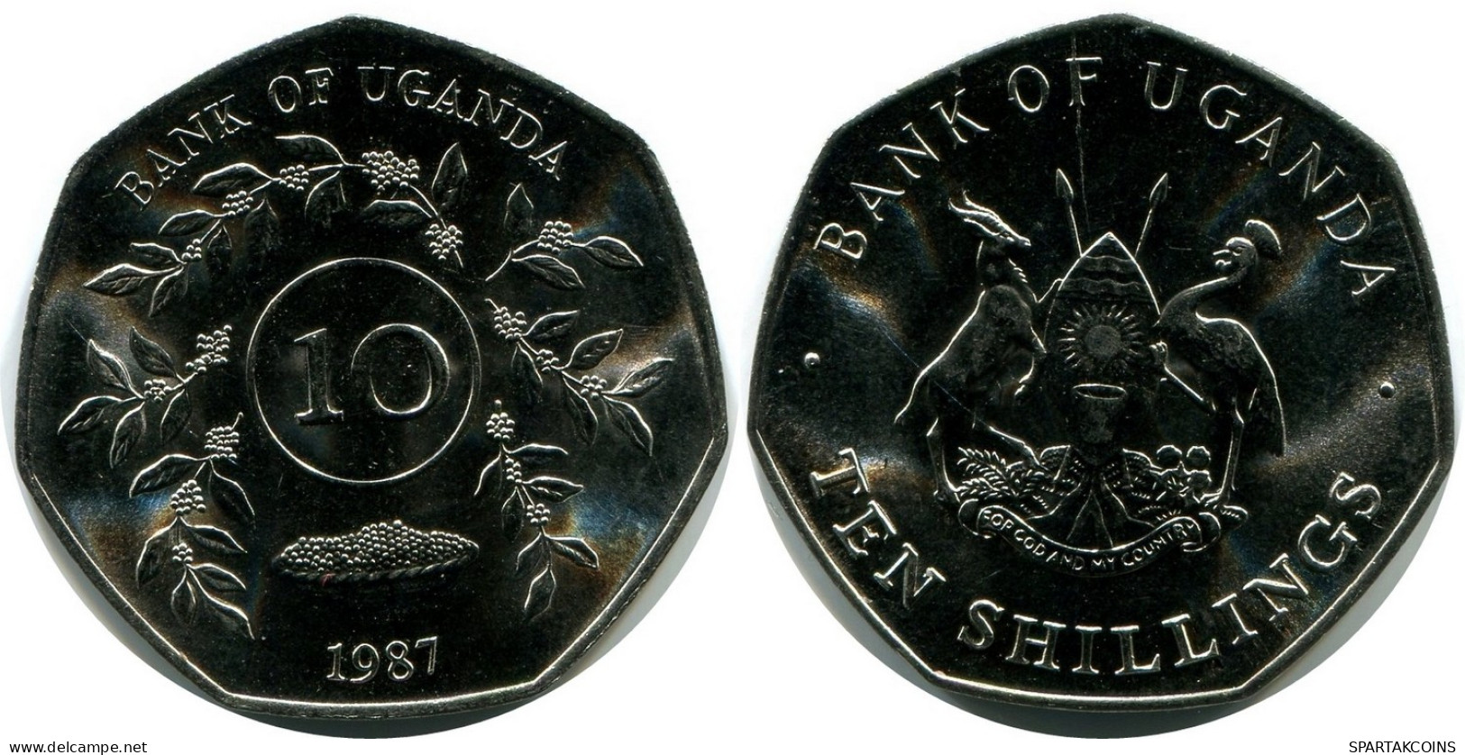 10 SHILLINGS 1987 UGANDA UNC Coin #M10207.U - Uganda
