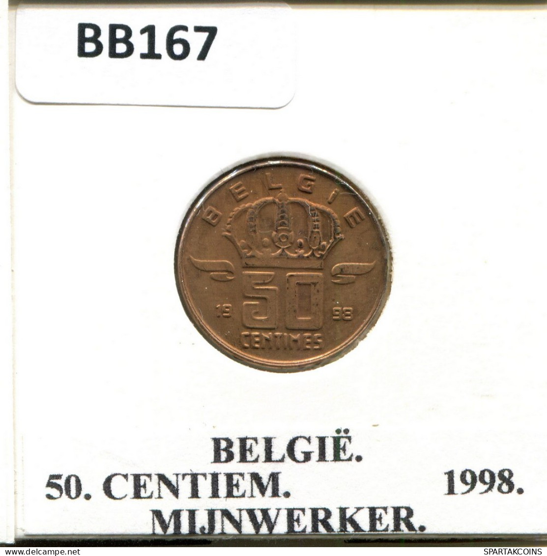 50 CENTIMES 1998 DUTCH Text BELGIUM Coin #BB167.U - 50 Cent