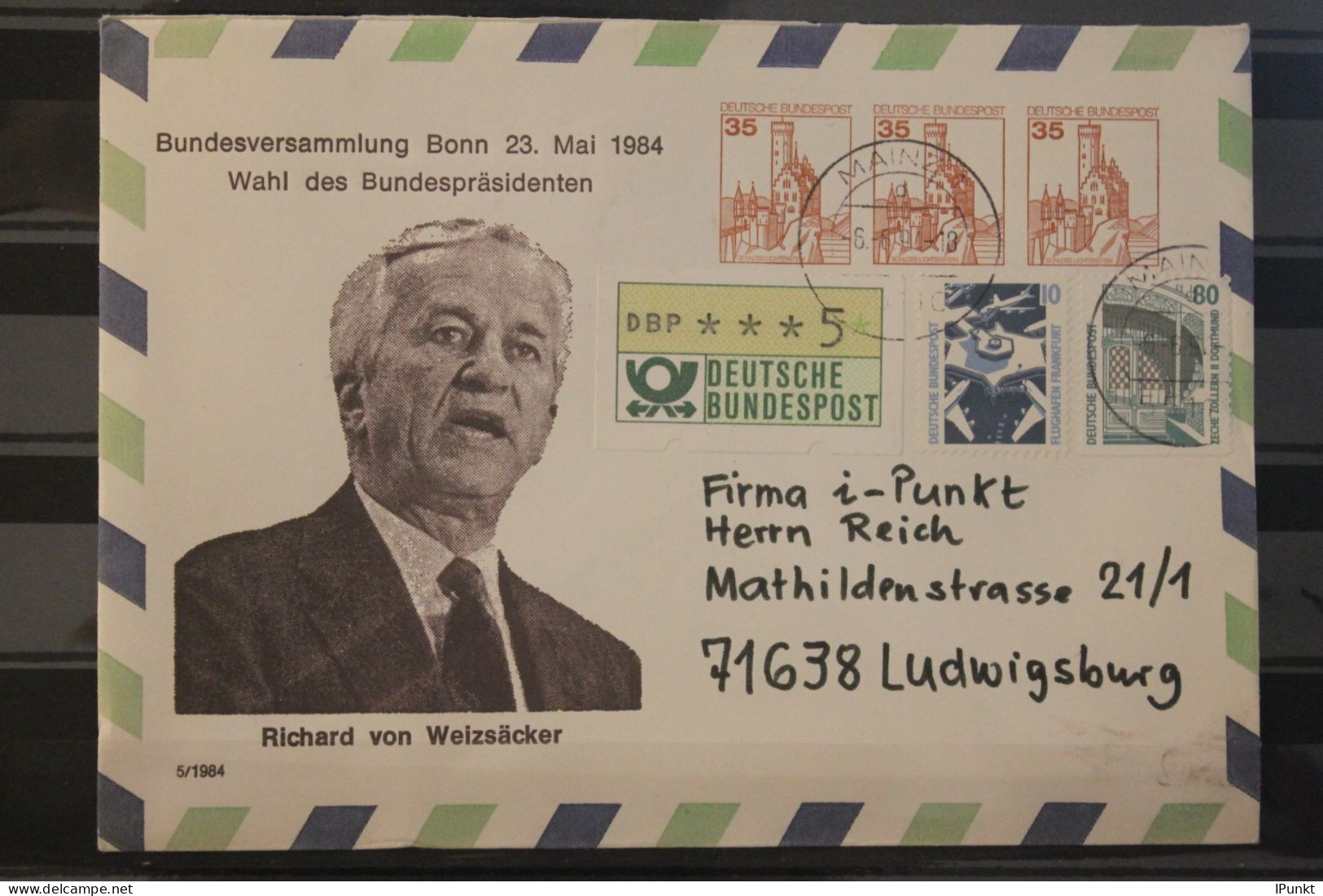 Deutschland 1984; GS Wahl Des Bundespräsidenten Richard Von Weizsäcker - Enveloppes Privées - Oblitérées