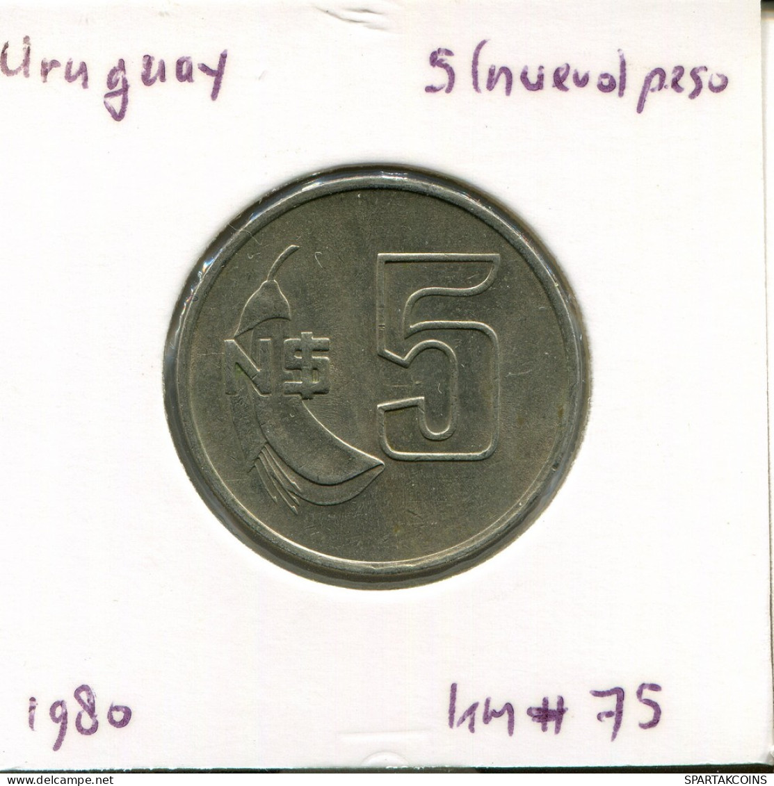 5 NEW PESO 1980 URUGUAY Coin #AR480.U - Uruguay