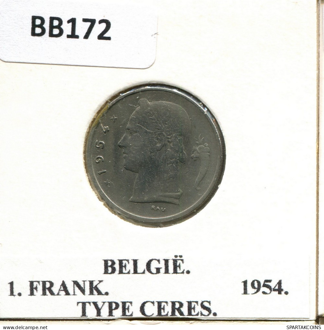 1 FRANC 1945 DUTCH Text BELGIUM Coin #BB172.U - 1 Franc