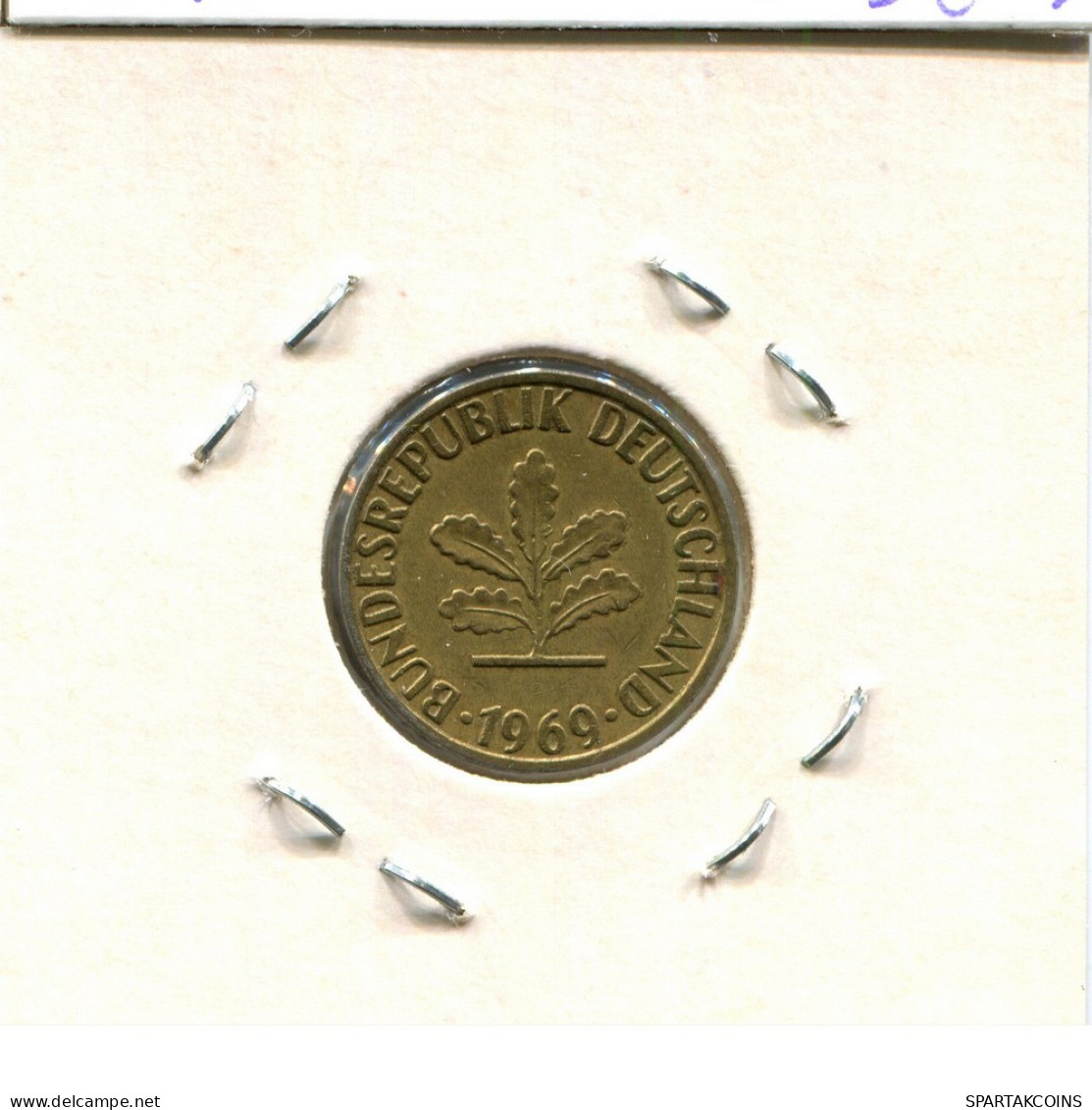 5 PFENNIG 1969 J WEST & UNIFIED GERMANY Coin #DC376.U - 5 Pfennig