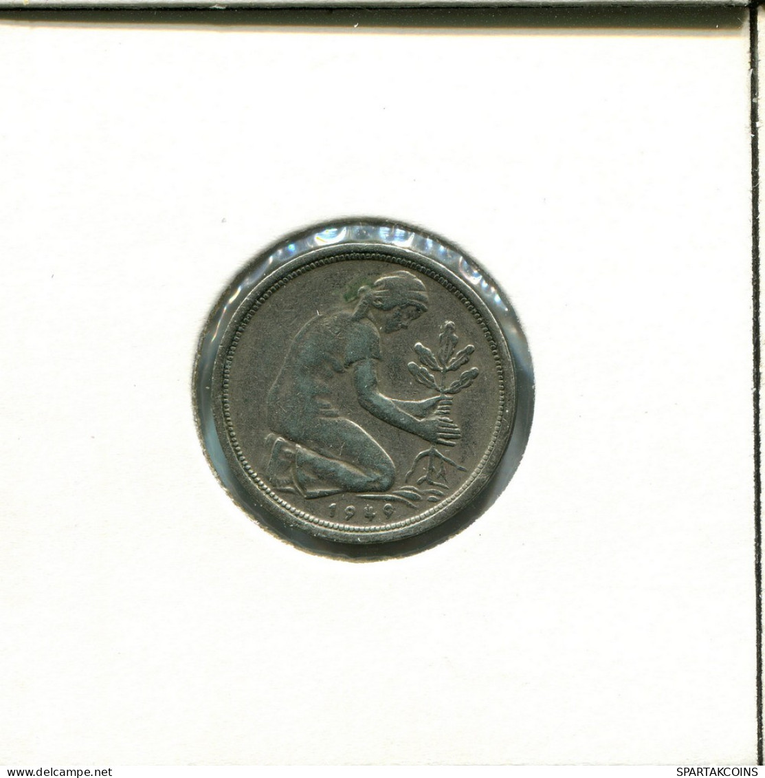50 PFENNIG 1949 D WEST & UNIFIED GERMANY Coin #AU729.U - 50 Pfennig