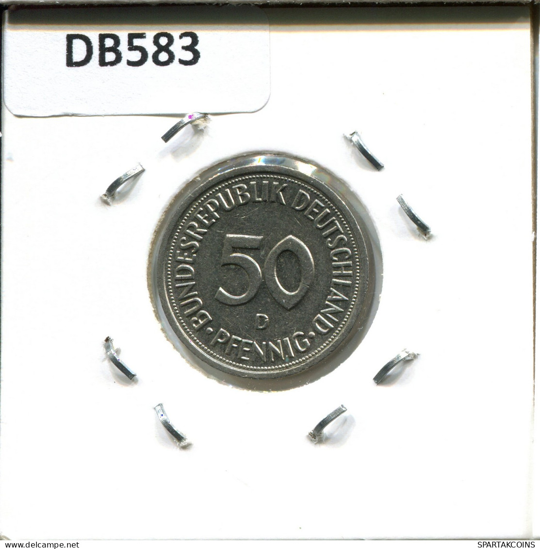 50 PFENNIG 1977 D WEST & UNIFIED GERMANY Coin #DB583.U - 50 Pfennig