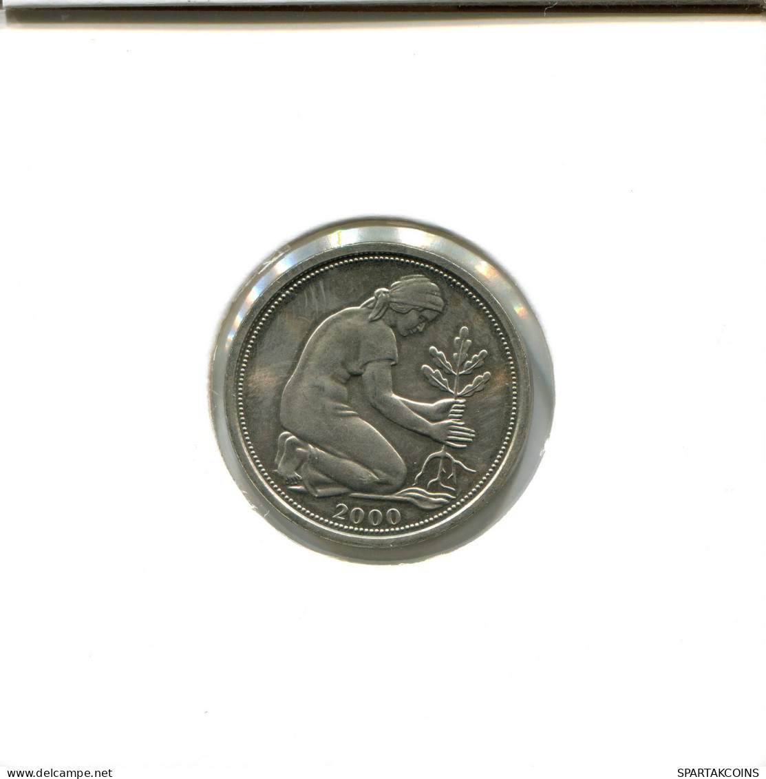 50 PFENNIG 2000 A WEST & UNIFIED GERMANY Coin #DB685.U - 50 Pfennig