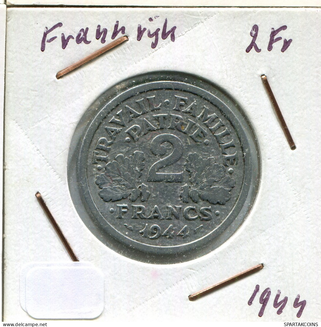 2 FRANCS 1944 FRANCE French Coin #AM595 - 2 Francs