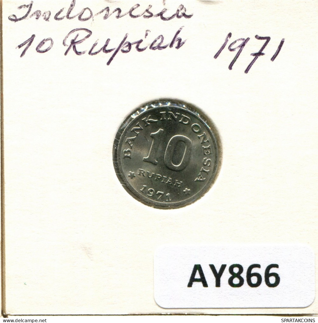 10 RUPIAH 1971 INDONESISCH INDONESIA Münze #AY866.D - Indonésie