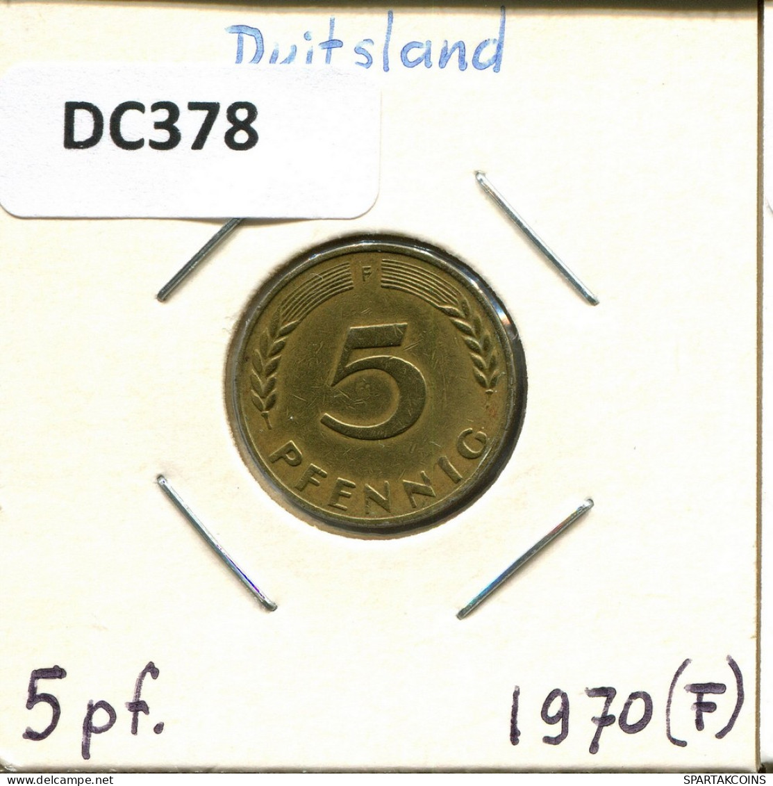 5 PFENNIG 1970 F BRD DEUTSCHLAND Münze GERMANY #DC378.D - 5 Pfennig