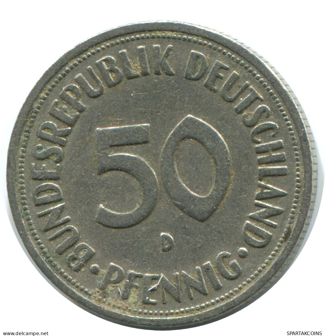 50 PFENNIG 1950 D BRD DEUTSCHLAND Münze GERMANY #AG338.3.D - 50 Pfennig