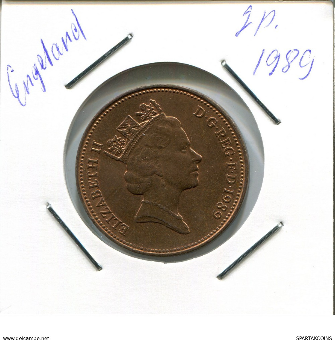 2 PENCE 1989 UK GROßBRITANNIEN GREAT BRITAIN Münze #AN569.D - 2 Pence & 2 New Pence
