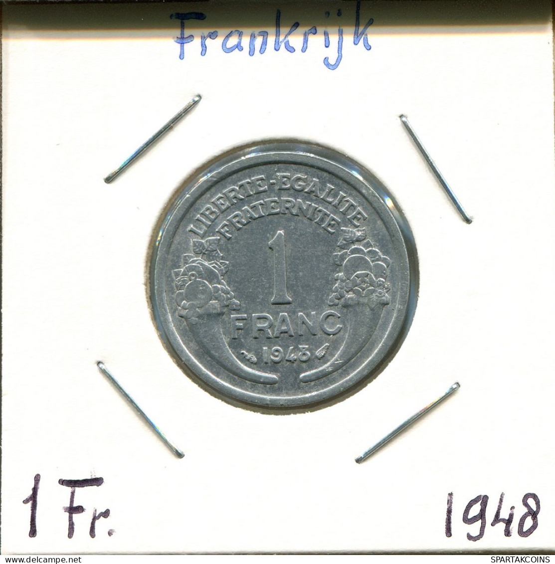 1 FRANC 1948 FRANKREICH FRANCE Französisch Münze #AM295.D - 1 Franc